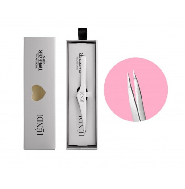 Lendi-Eyebrows-Point-Silver-Tweezers-for Beauty-Treatments-Brows-Boutique-Hamilton-nz